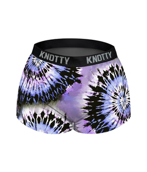 AiraModal™ Amethyst Spiral Tie-Dye Boxer Boyshort