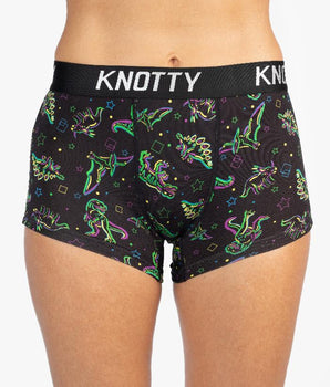 AiraModal™ Neon Dinos Boxer Boyshort