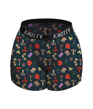 AiraModal™ Blue Retro Mushrooms Boxer