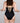 All-Black Compression One-Piece Swimsuit