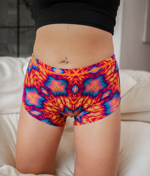 AiraModal™ Retro Kaleidoscope Boxer Boyshort