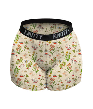 AiraModal™ Beige Retro Mushrooms Boxer